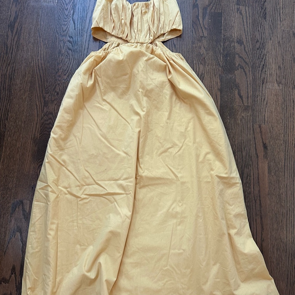 Abercrombie & Fitch Yellow Smocked Top